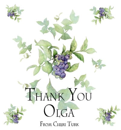 Blueberry Watercolor Thank You Olga - image 1 - student project
