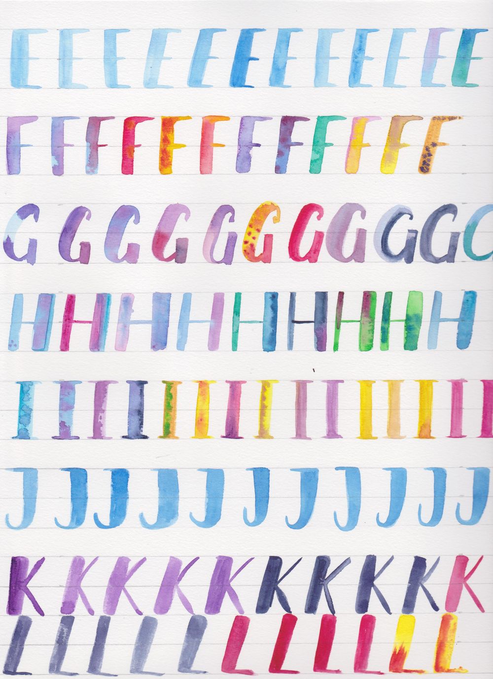 Lettering in watercolor - image 1 - student project