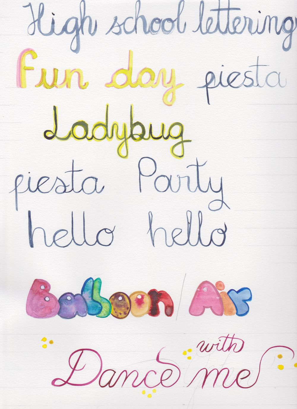 Lettering in watercolor - image 3 - student project
