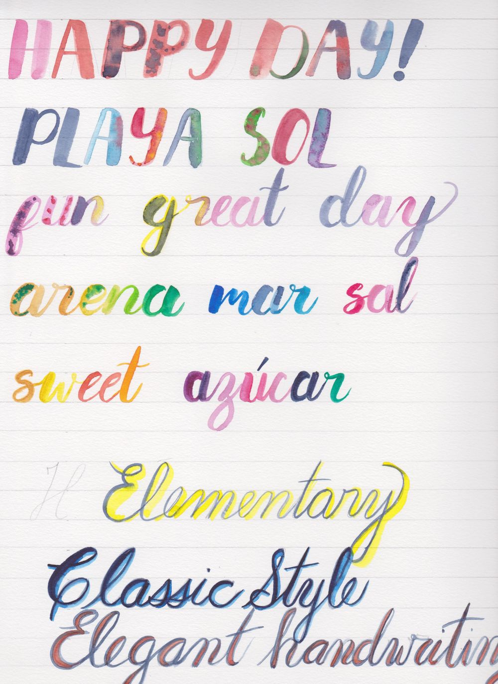 Lettering in watercolor - image 4 - student project