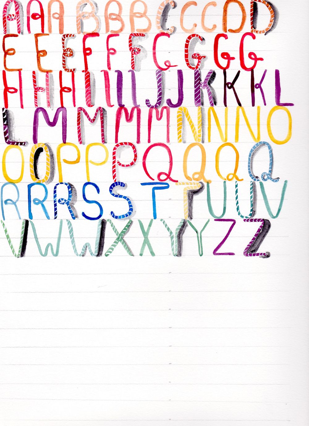 Lettering in watercolor - image 2 - student project