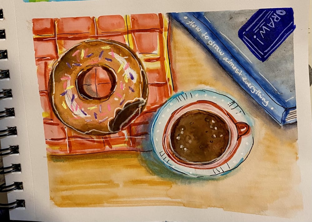 Flat painting with colouring brush pens - image 2 - student project