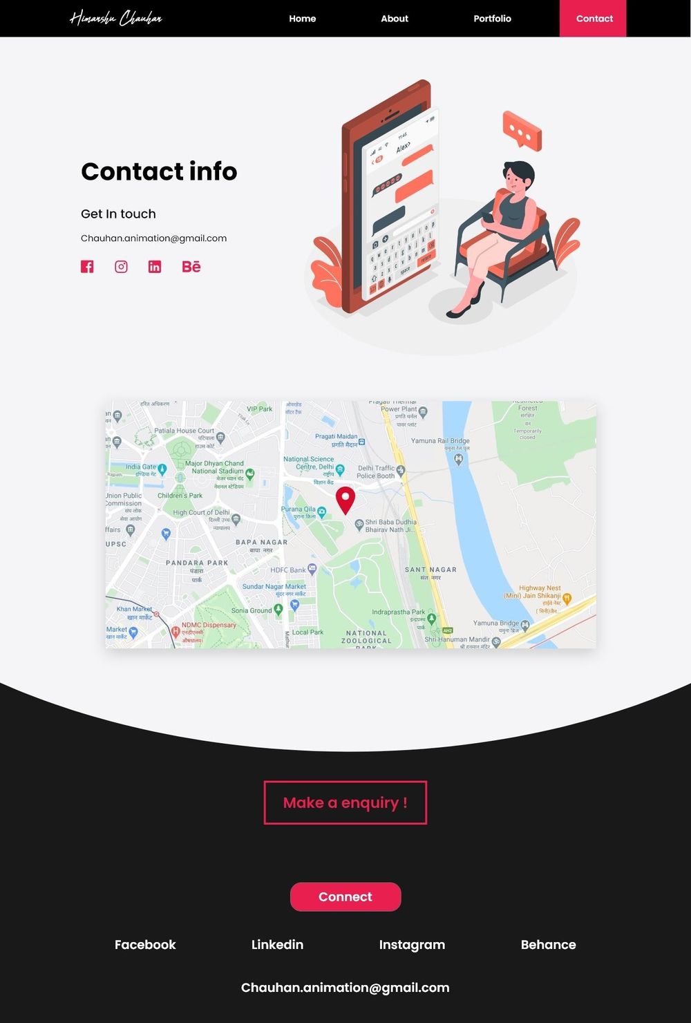 Adobe XD Portfolio Website - image 4 - student project