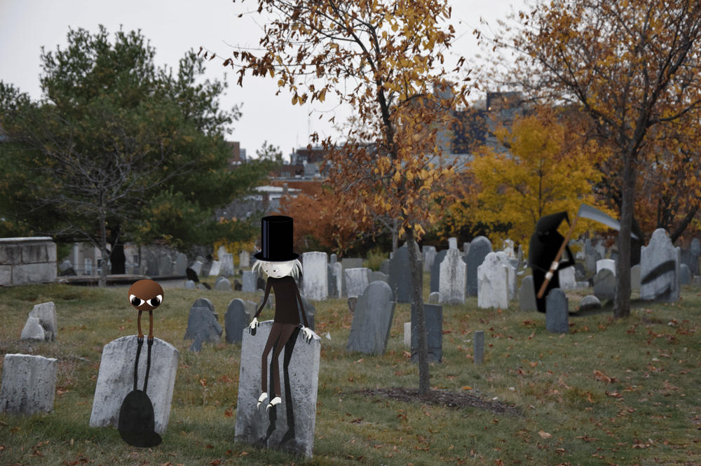 Sad elf in cemetary - image 1 - student project