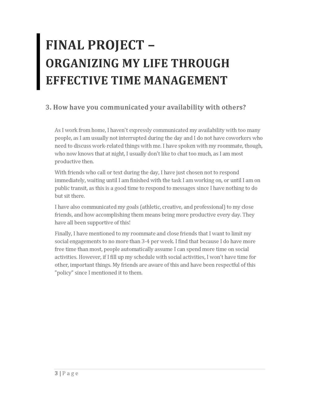 Organizing My Life Through Effective Time Management - image 5 - student project