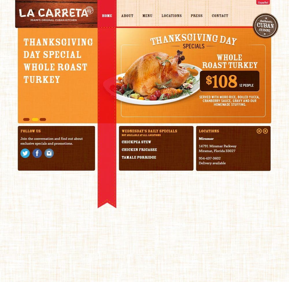 WIP: La Carreta Responsive Design - image 1 - student project