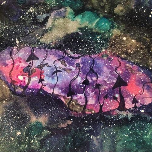 Monochrome Mushroom with Pulse and Precision Exercises, Magical Mandalas and Mushroom Galaxies :) - image 6 - student project