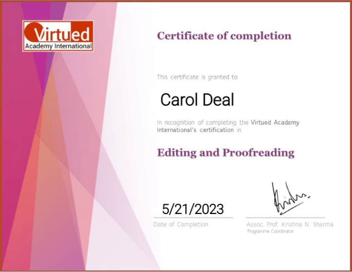 Certificate - image 1 - student project