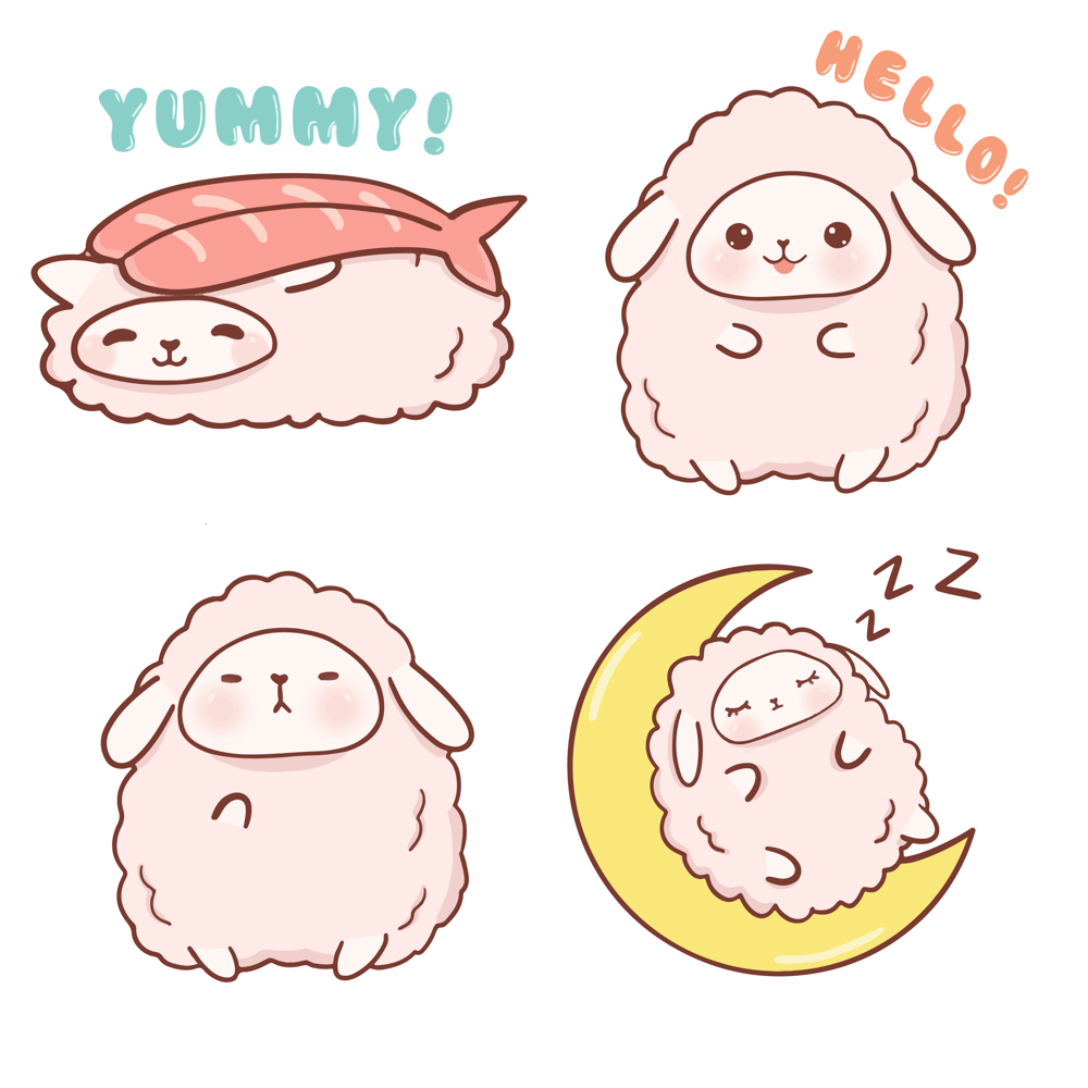 Sticker Pack, Mister Fleece - image 1 - student project