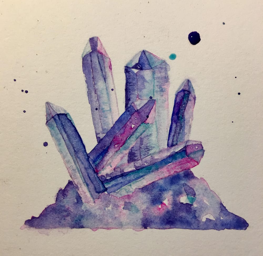 Watercolour Crystal Assignment - image 1 - student project