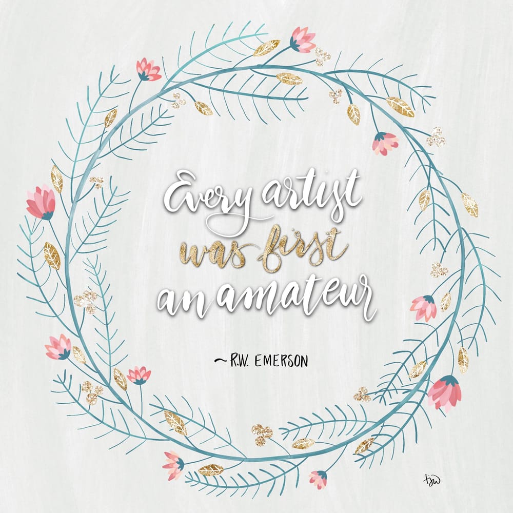 Gold Glitter Gouache Quote - image 1 - student project