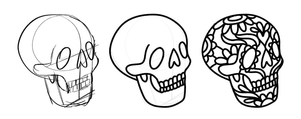 Stained Glass Sugar Skull! - image 1 - student project