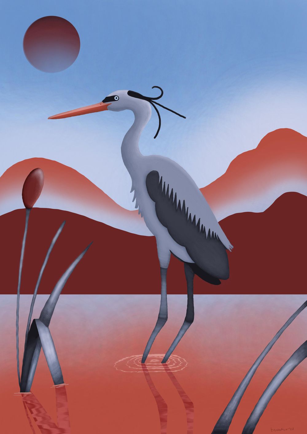 Heron Illustration - image 1 - student project