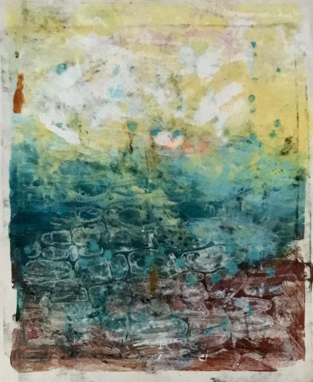 Painting on my Gelli Plate for the first time! - image 3 - student project