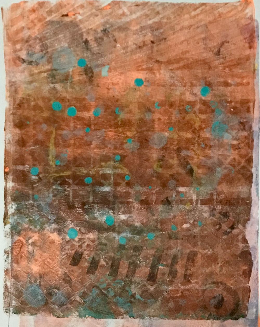 Painting on my Gelli Plate for the first time! - image 2 - student project
