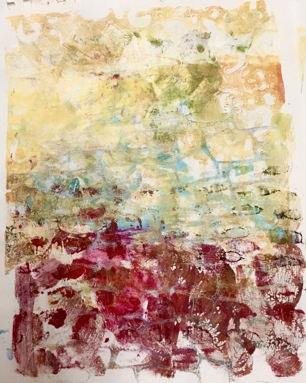 Painting on my Gelli Plate for the first time! - image 4 - student project