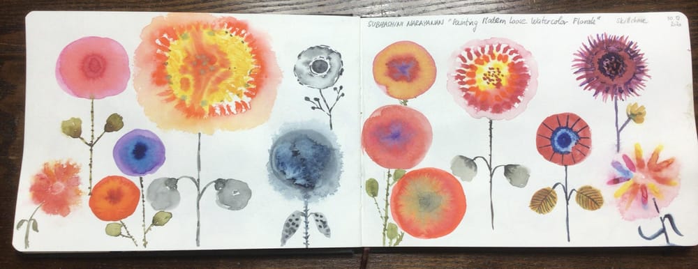 Modern Florals with Subhashini Narayanan - image 3 - student project