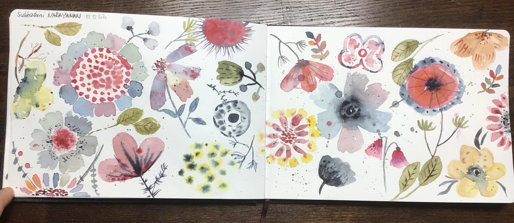 Modern Florals with Subhashini Narayanan - image 1 - student project