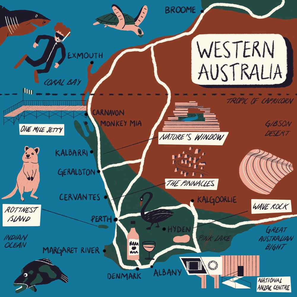 Western Australia Map - image 1 - student project