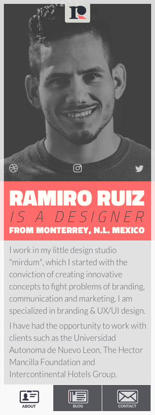 Ramiro Ruiz Personal Site - image 2 - student project