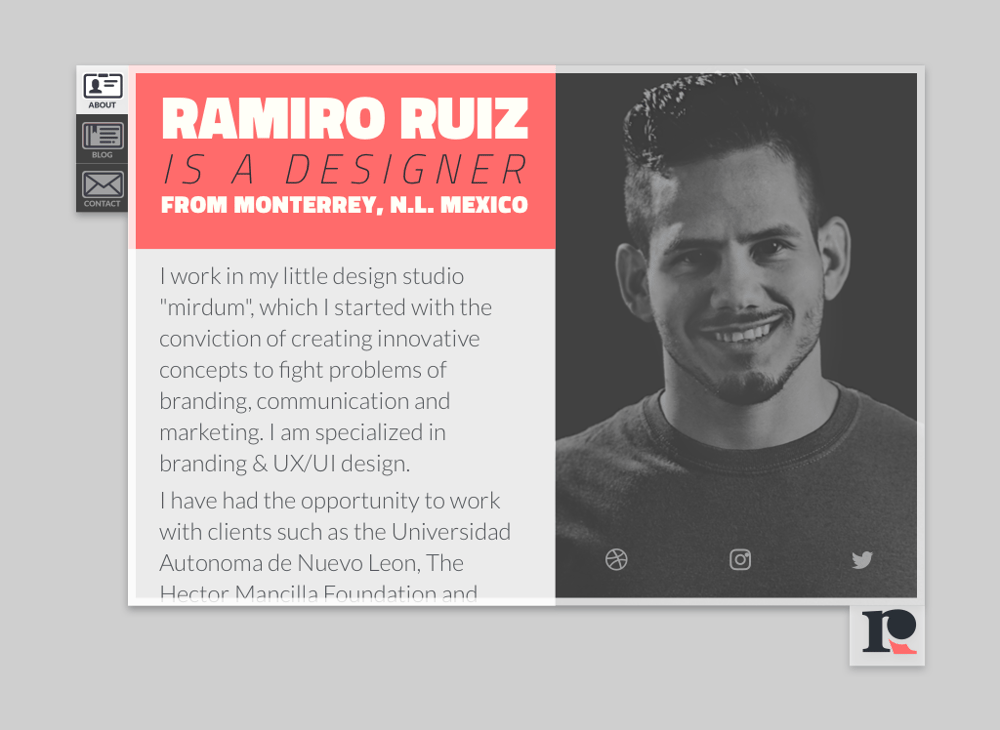Ramiro Ruiz Personal Site - image 1 - student project