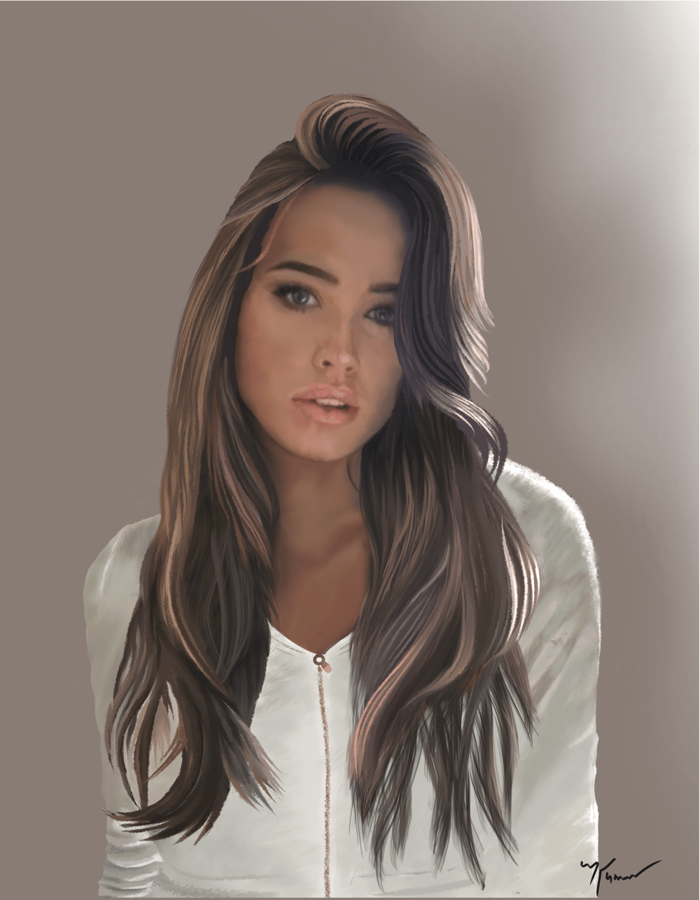 Wavy hair portrait - image 1 - student project
