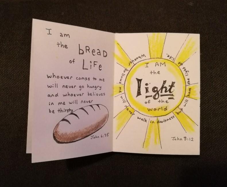 Bible verse zine - image 2 - student project