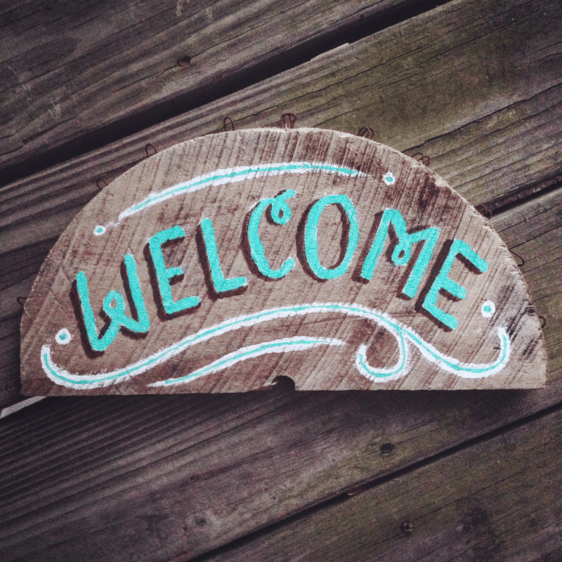 Beachy Wooden Welcome Sign - image 5 - student project