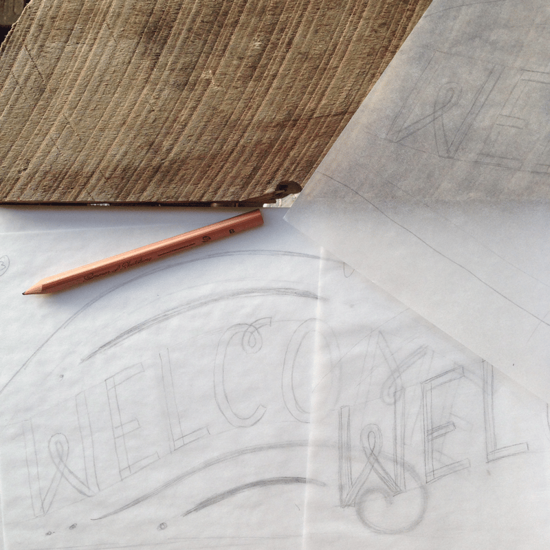 Beachy Wooden Welcome Sign - image 2 - student project