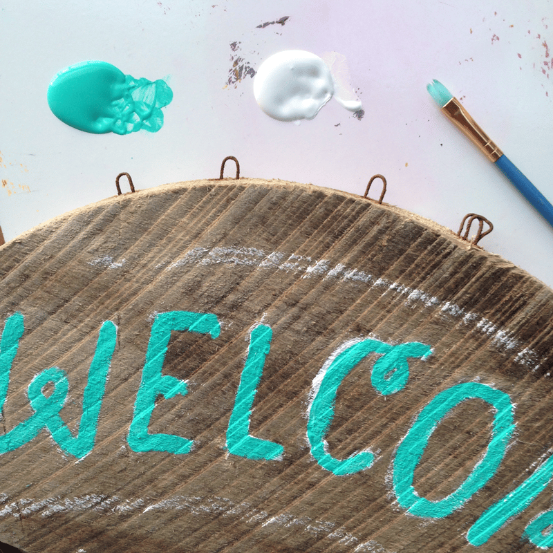 Beachy Wooden Welcome Sign - image 4 - student project