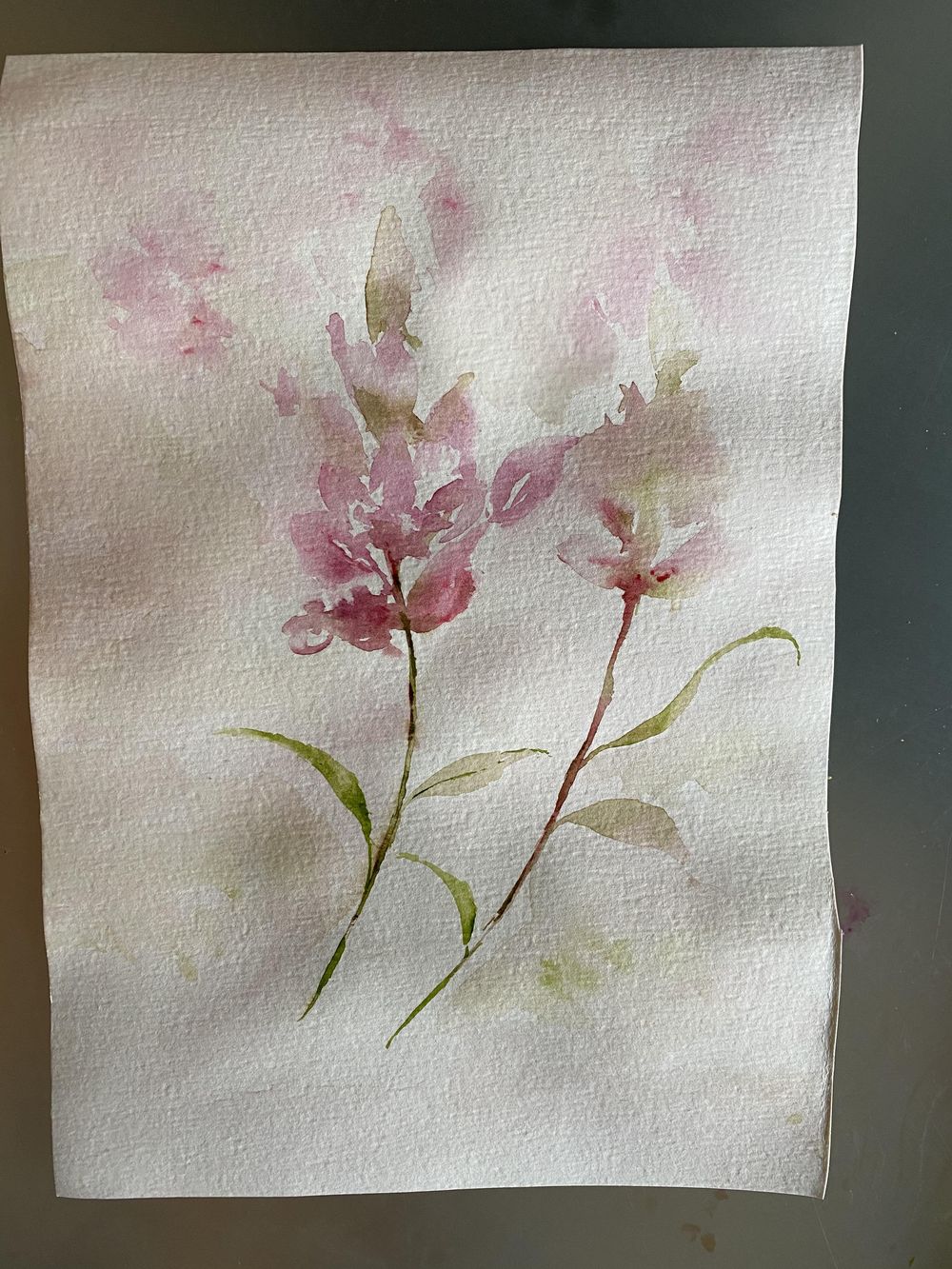 Experimenting with water for loose floral watercolour painting - image 6 - student project