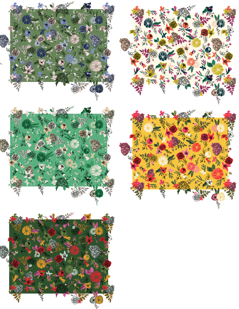 Vintage Painted Bouquets - image 3 - student project