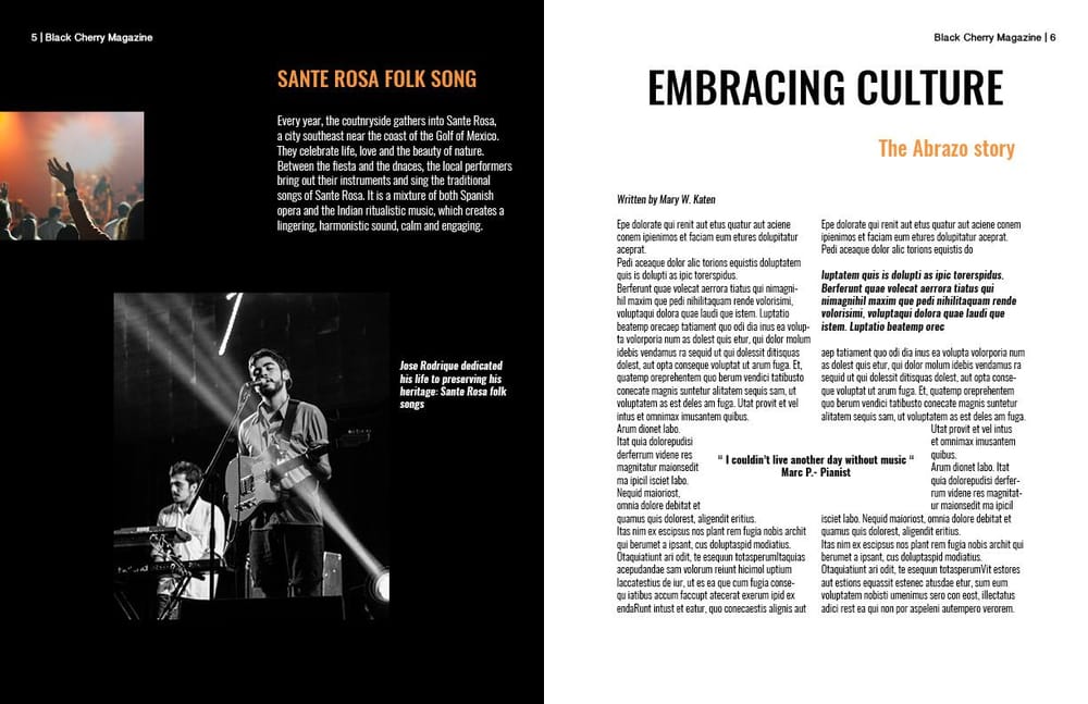 the BLACK CHERRY: my first attempt at a Magazine Spread - image 3 - student project