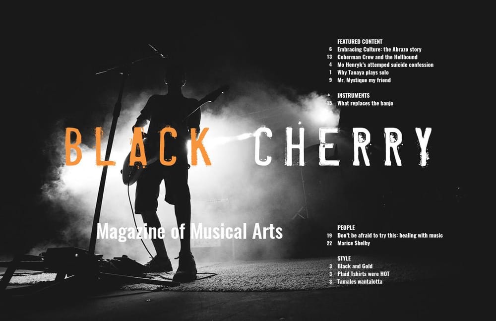 the BLACK CHERRY: my first attempt at a Magazine Spread - image 2 - student project