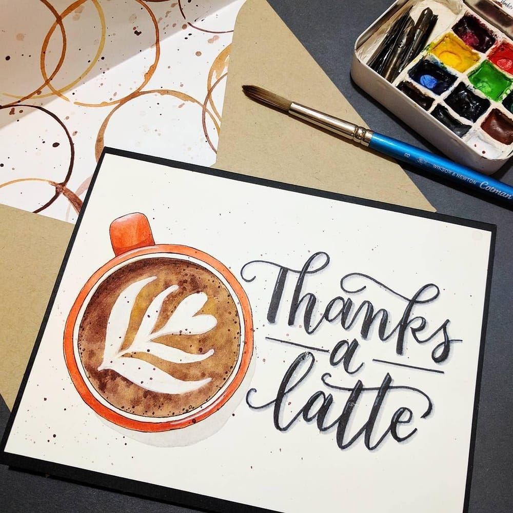 Latte Thank you Card - image 1 - student project