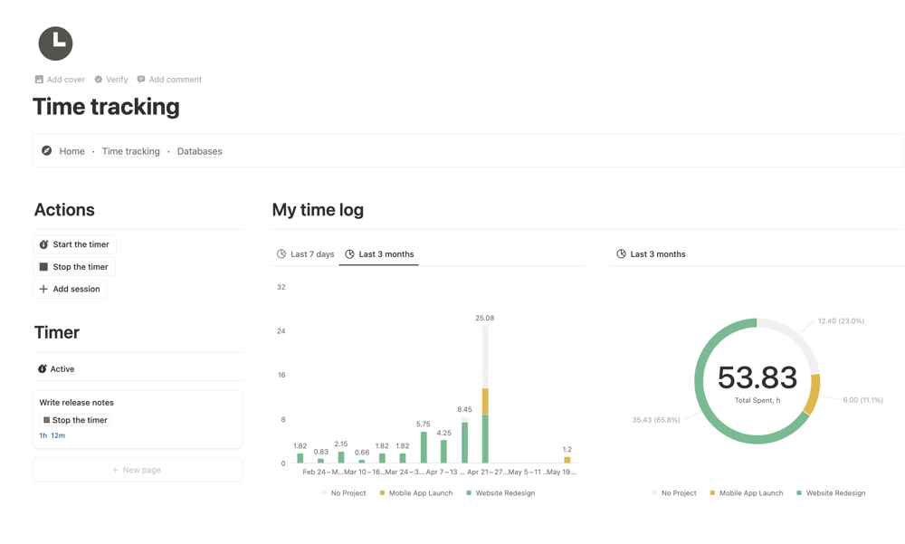 Time Tracking Hub - image 1 - student project