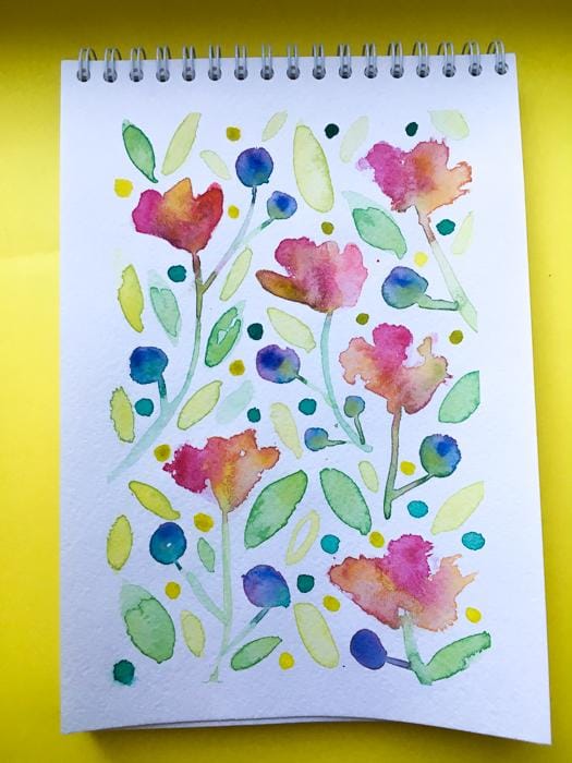 watercolor florals - image 5 - student project
