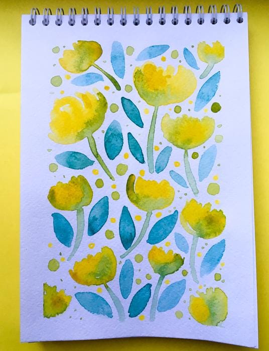 watercolor florals - image 7 - student project