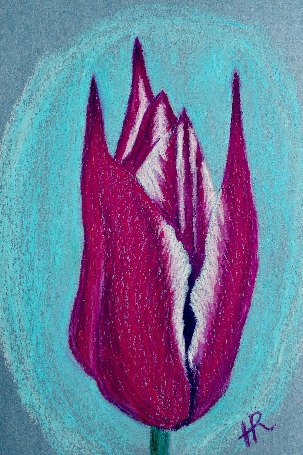 Oil Pastel Tulip - image 2 - student project
