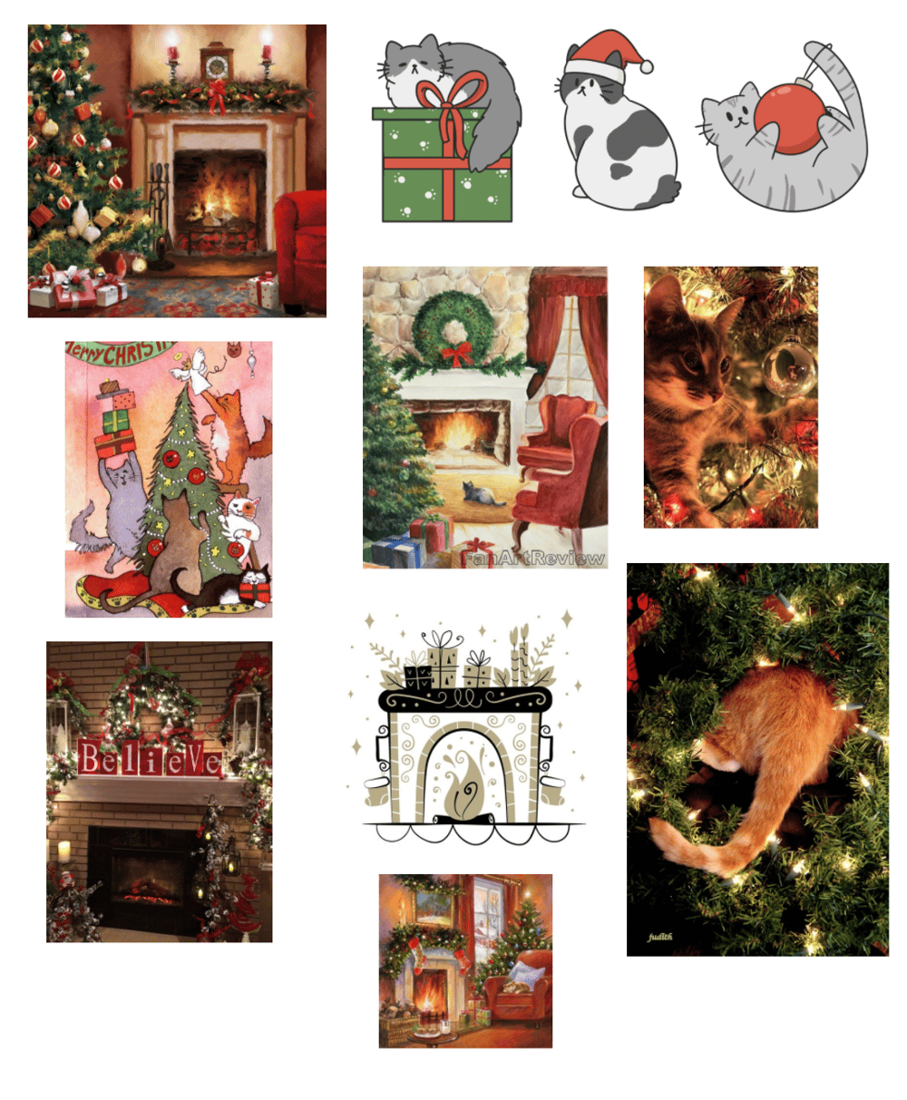 Cat Christmas Card - image 1 - student project