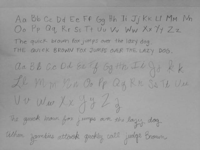 Handwriting in the Italic Style - image 1 - student project
