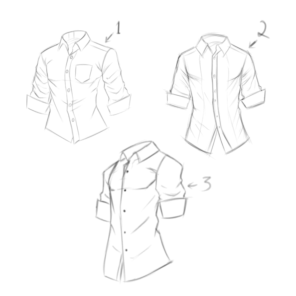sketches of collar shirts - image 1 - student project