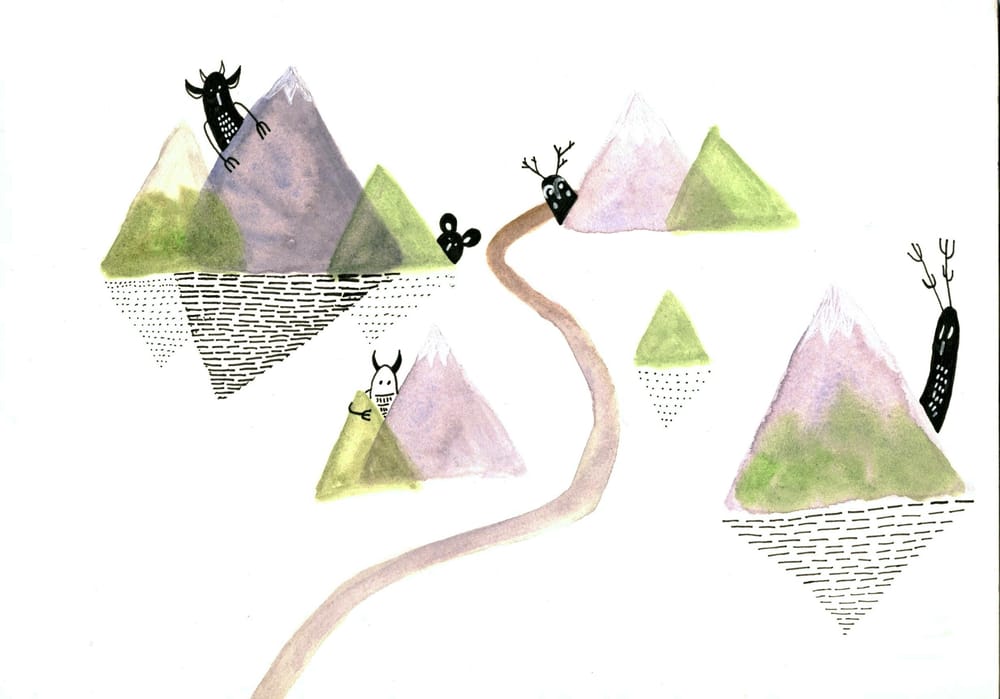 Watercolor exercises from shapes - image 2 - student project