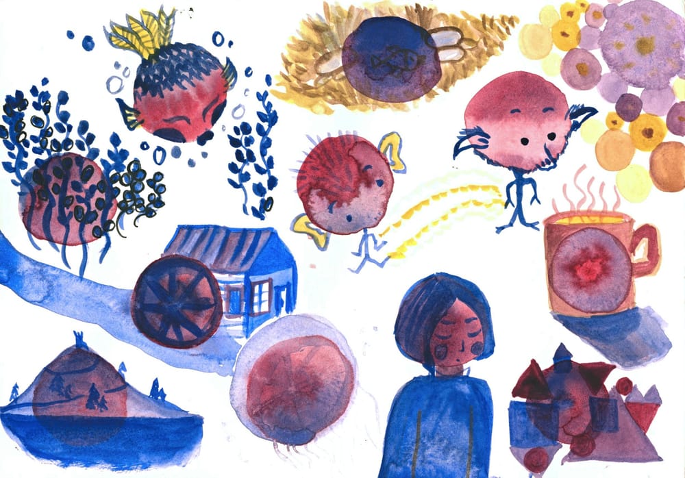 Watercolor exercises from shapes - image 1 - student project