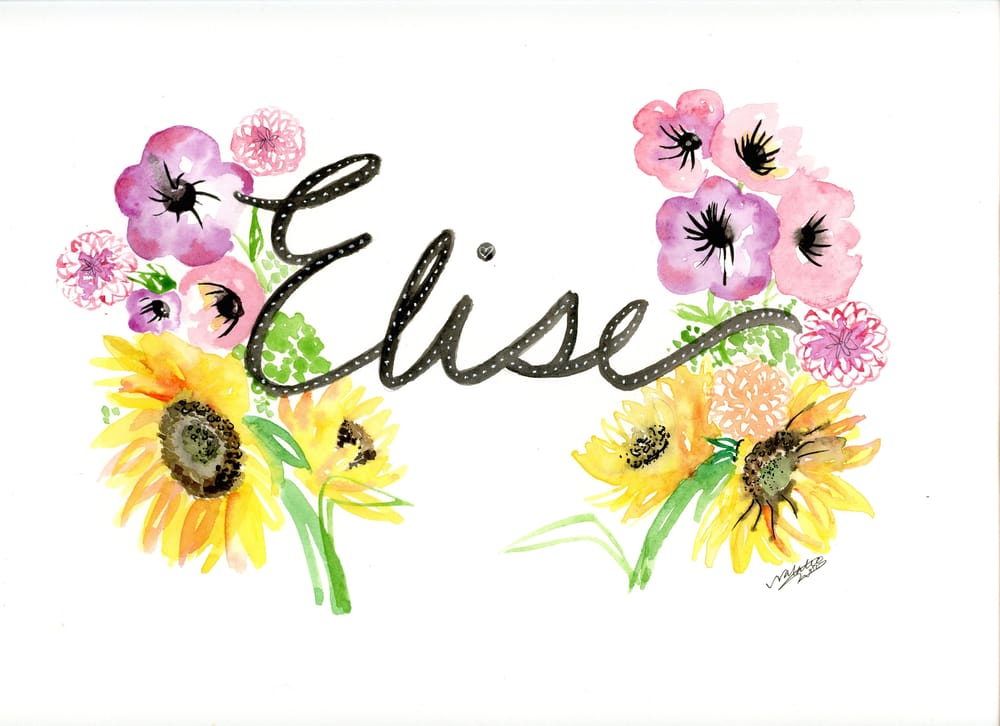 Elegant Watercolor Florals for Family and Friends - image 2 - student project