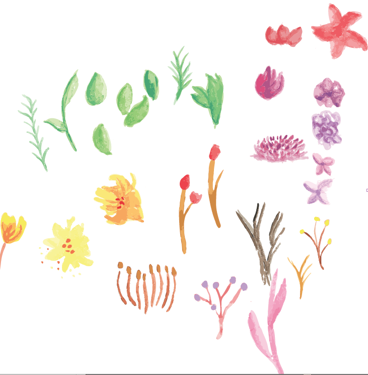 Watercolor flowers - image 2 - student project