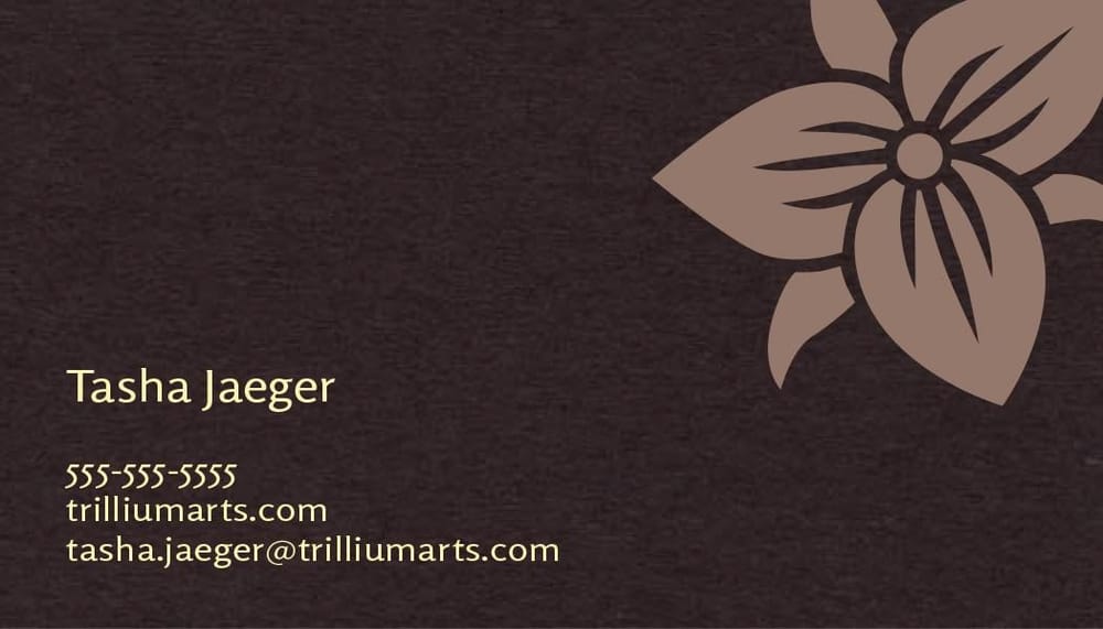 Trillium Arts Business Card options - image 3 - student project