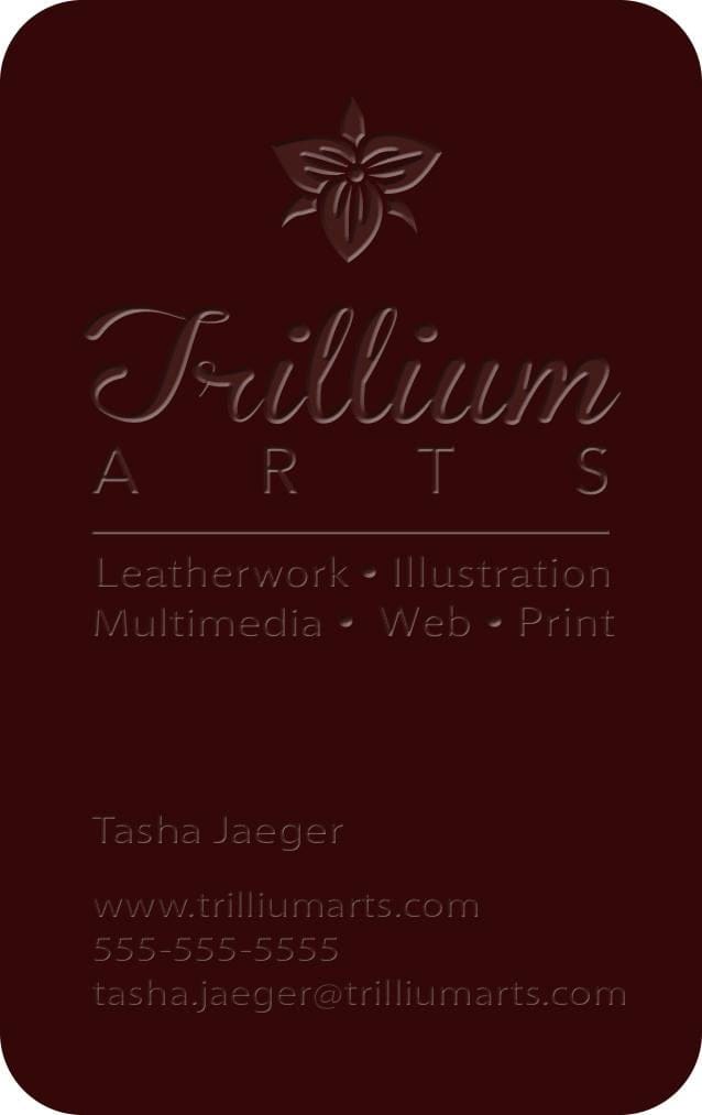 Trillium Arts Business Card options - image 4 - student project