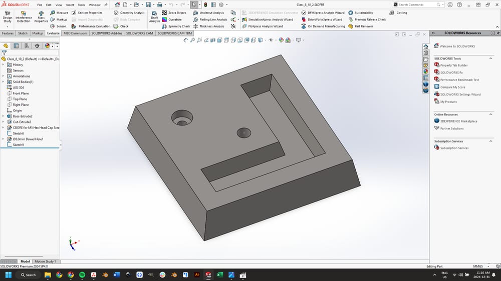 SOLIDWORKS Class 8  Projects - image 2 - student project