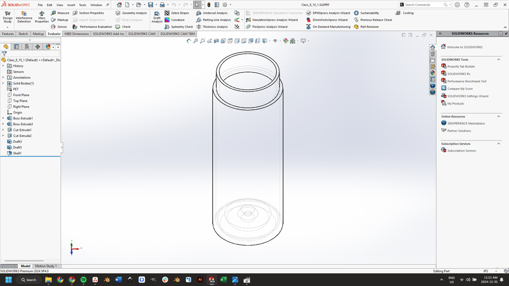 SOLIDWORKS Class 8  Projects - image 1 - student project